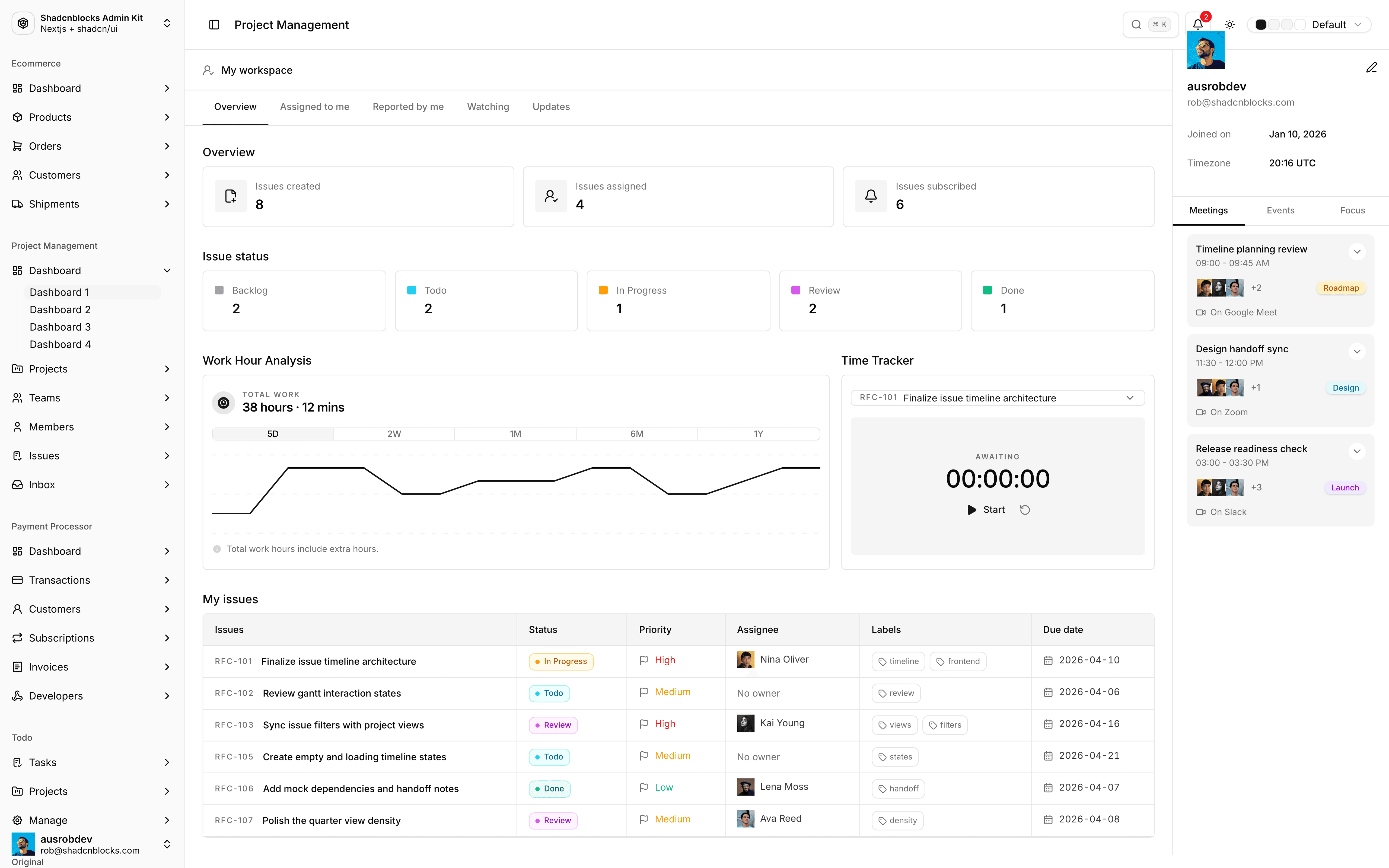 Shadcn Admin screenshot 4