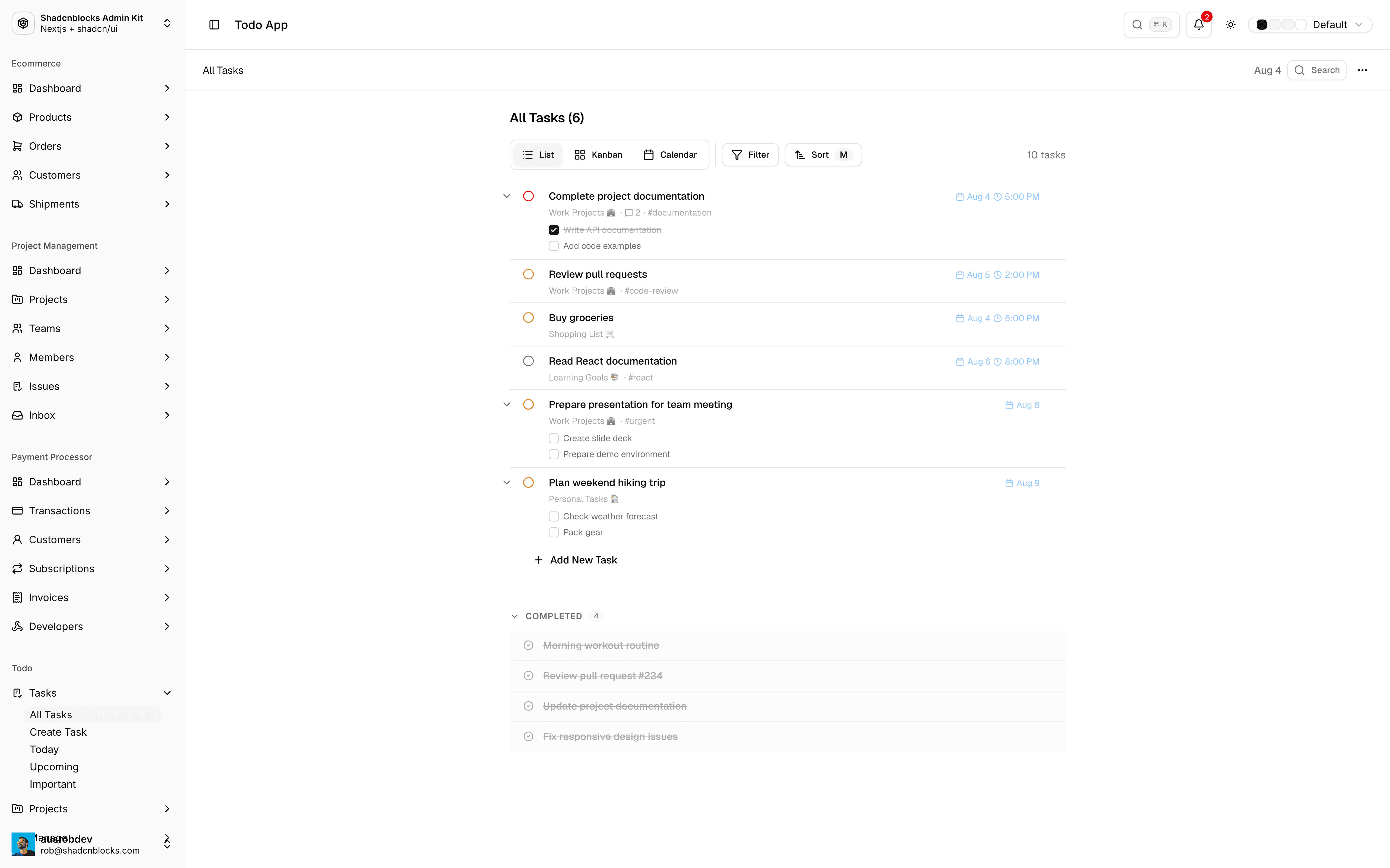 Shadcn Admin screenshot 11