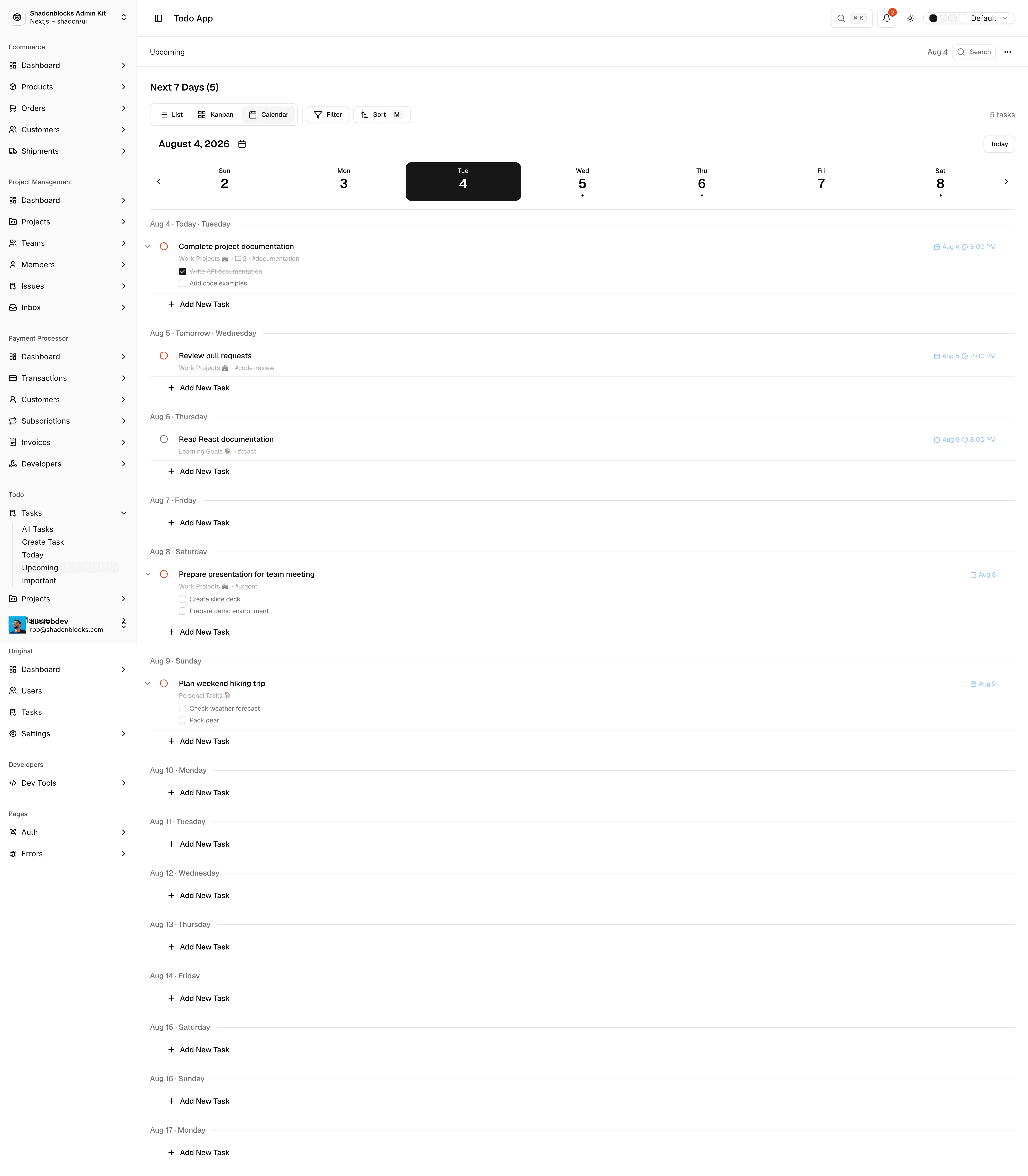 Shadcn Admin screenshot 12