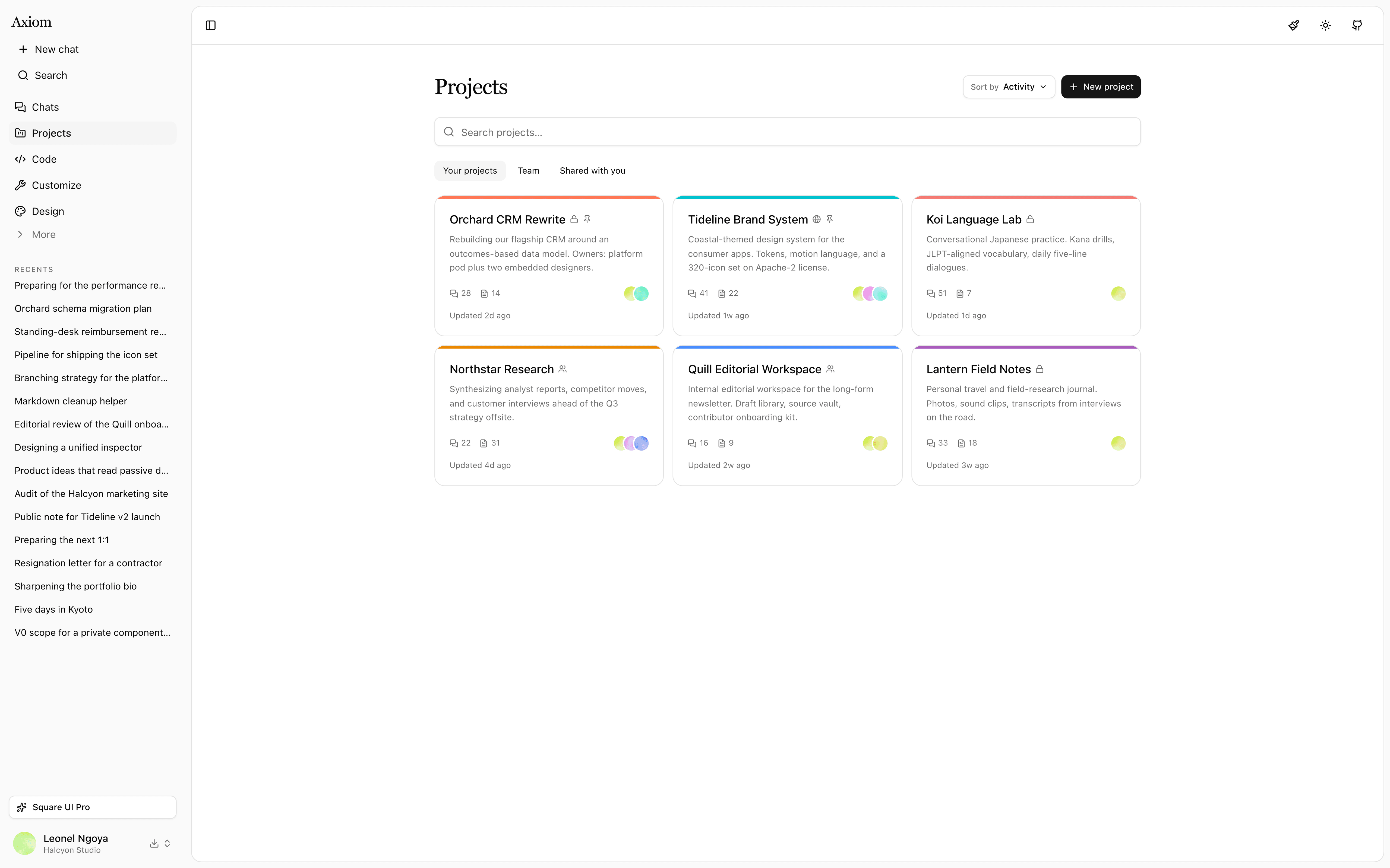 Axiom screenshot 3