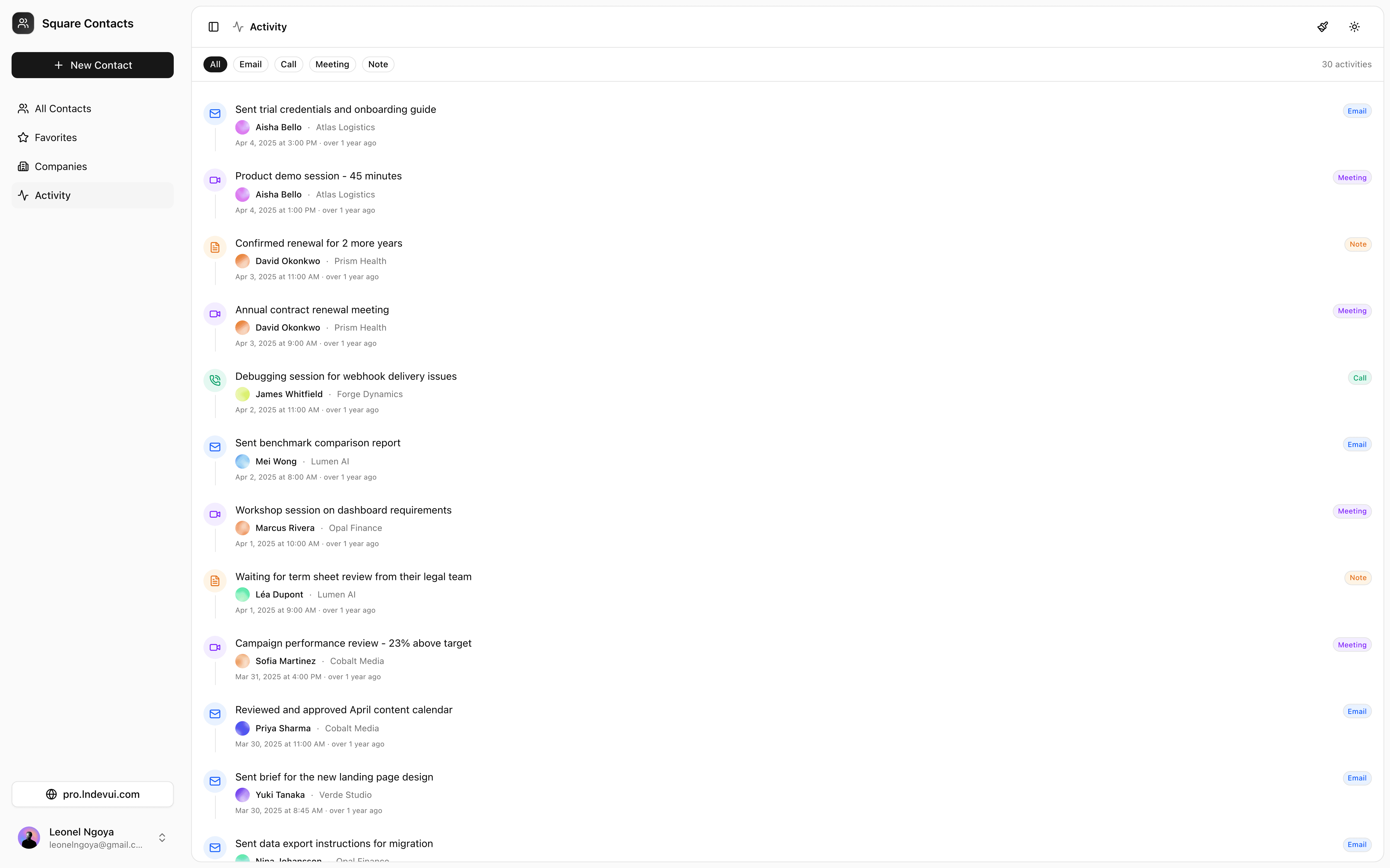 Contacts screenshot 4