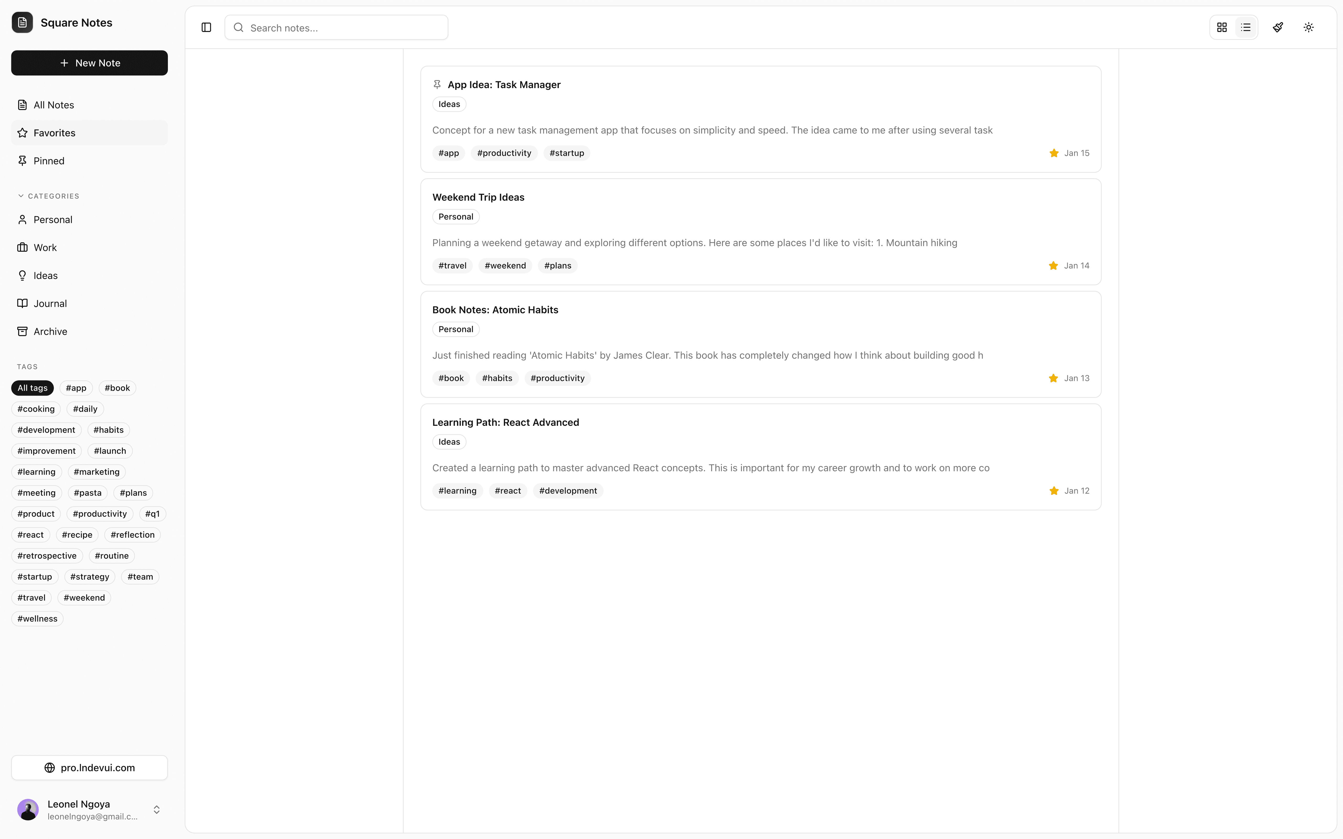 Notes App screenshot 3